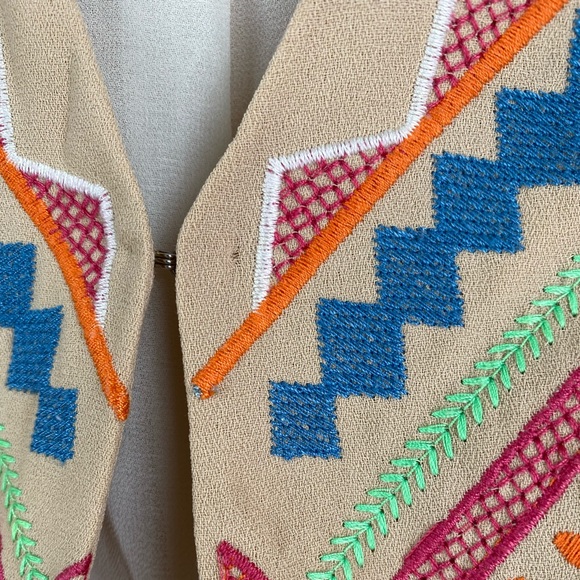 Champagne & Strawberry EMBROIDERED RUFFLE JACKET - Picture 11 of 16